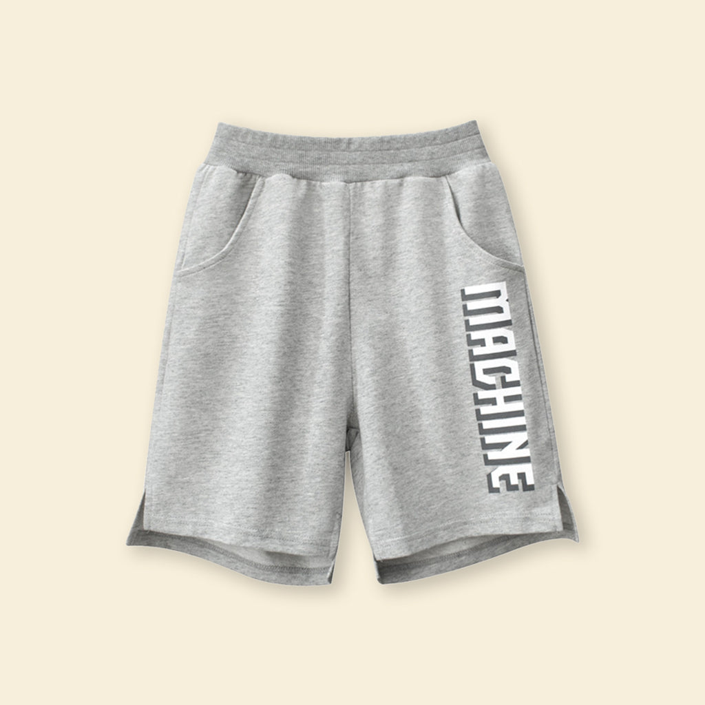 Boys Elasticated Knee Length Shorts Shorts Gray 7-8 Y 
