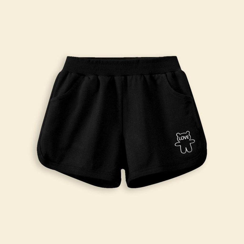 Girls Knitted Shorts Shorts Black 1-2 Y 