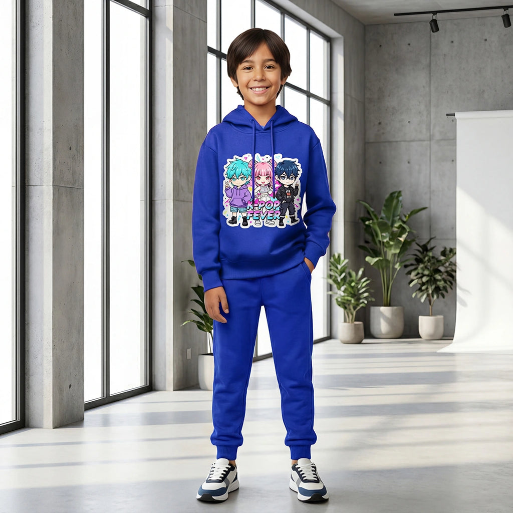 Boys' hooded sweatshirt and joggers set with graphics