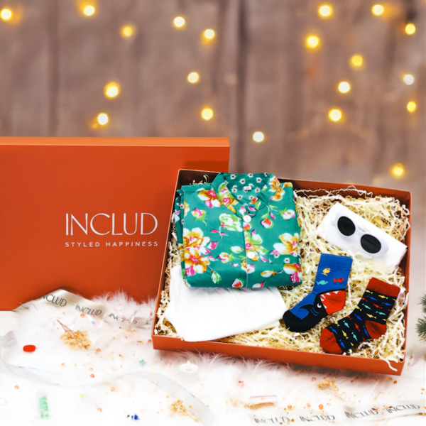 Boys Green Bandhani Printed Kurta Set Ethnic Gift Hamper Ethnicwear Boys Multicolor 1-2 Y