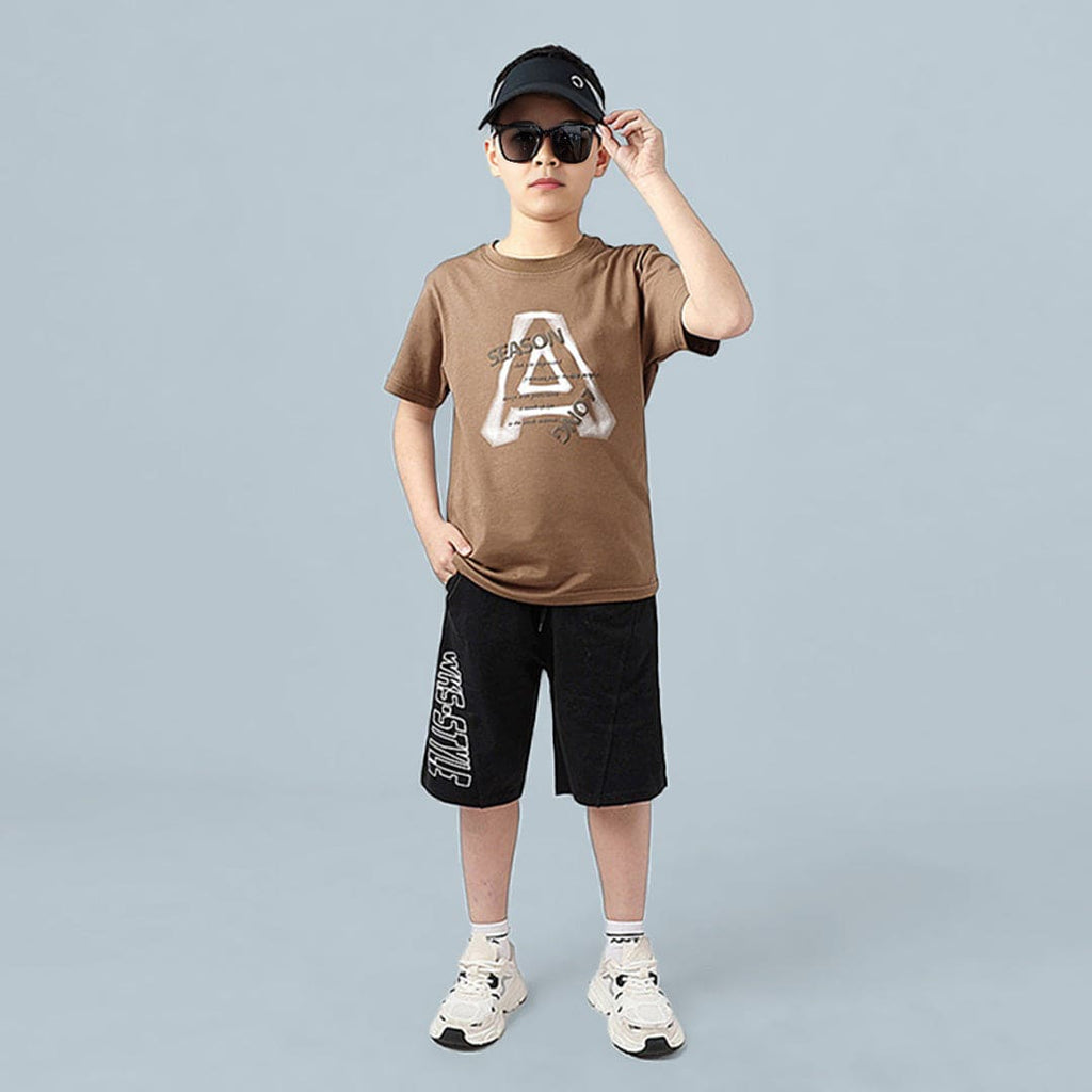 Boys Printed Shorts Sleeves T-Shirt Tshirts