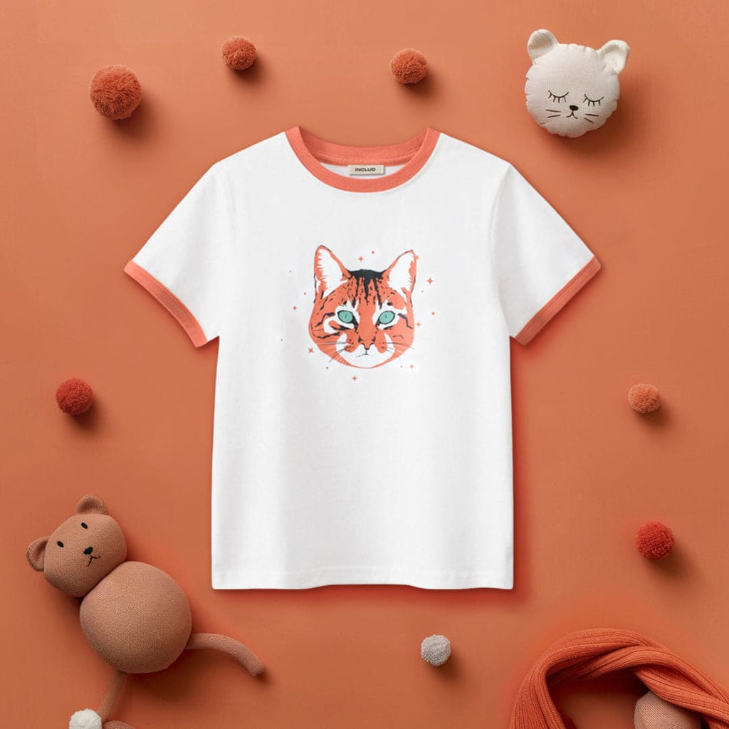 Boys Graphic Print Regular T-shirt Tshirts White 7-8 Y 