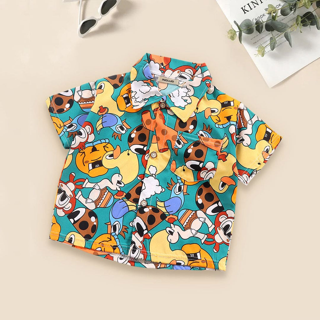 Boys All Over Printed Shirts Shirts Style 1 1-2 Y 