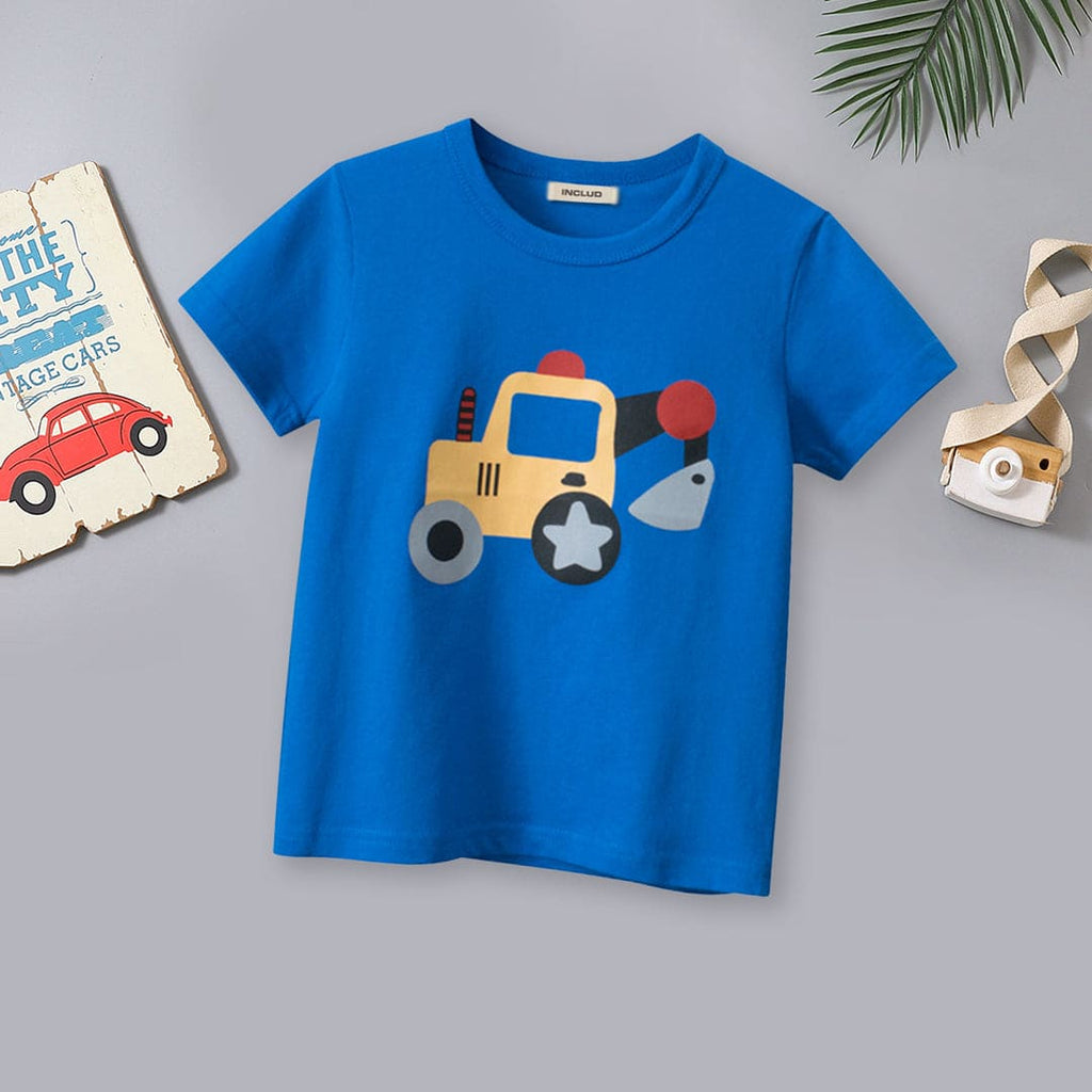 Boys Short Sleeve Graphic T-Shirts Tshirts Blue 1-2 Y 