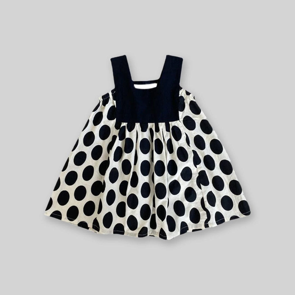Girls Polka Dot Dress Casual Dresses Black 2-3 Y 