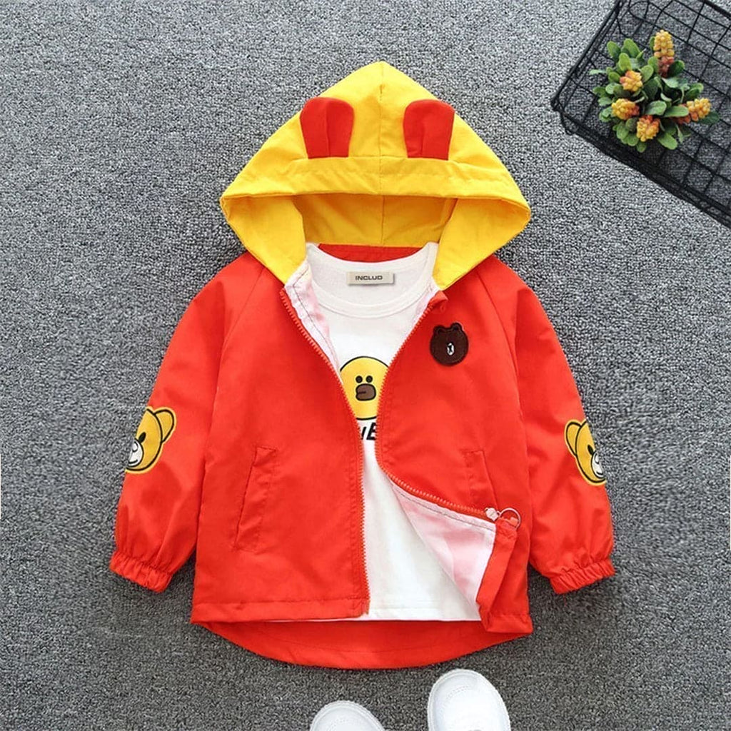 Girls Hooded Jacket (Copy) Coats & Jackets Orange 1-2 Y