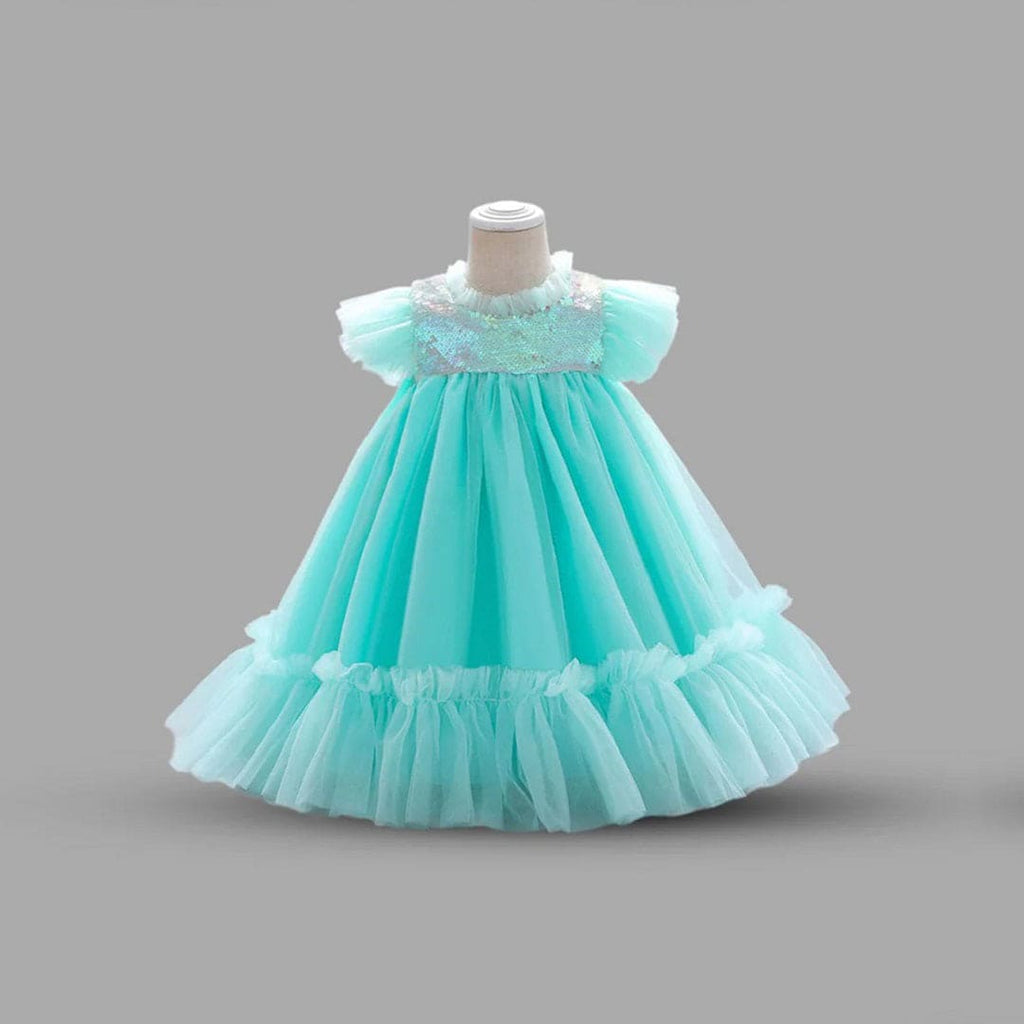 Girls Sequins Empire Line Party Dress Party Dresses Light Green 1-2 Y 