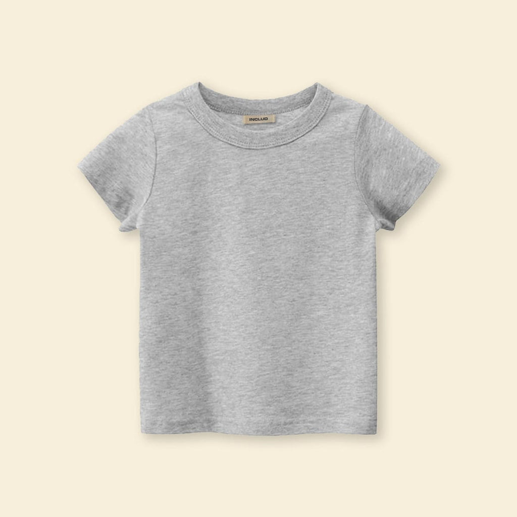 Boys Grey Short Sleeve Round Neck T-Shirt T-Shirt Grey 18 - 24 M