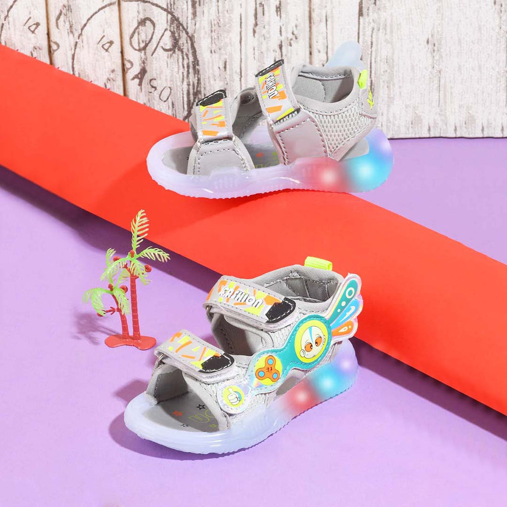 Boys LED Light Floater Sandals Sandals Grey 9-12 M