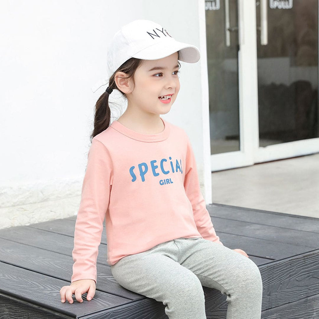 Girls Printed Long Sleeves T-shirt Tshirts Pink 1-2 Y 