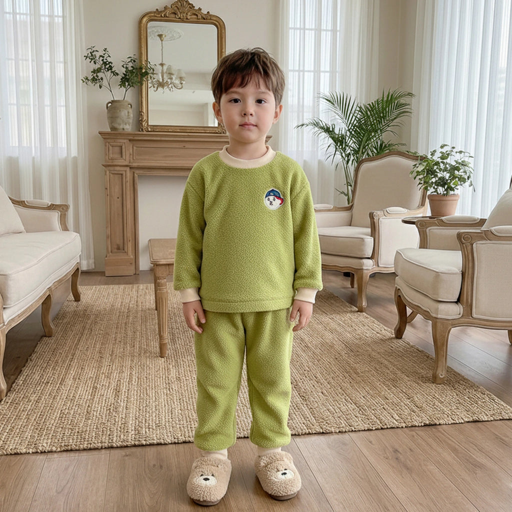 Boys Green Long Sleeves T-Shirt With Jogger Co-ord Sets Sets Green 1-2 Y