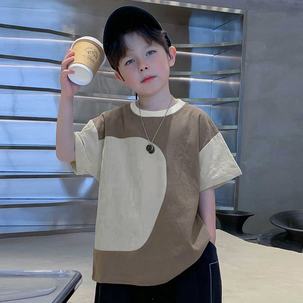 Boys Short Sleeve Round Neck T-Shirt Tshirts