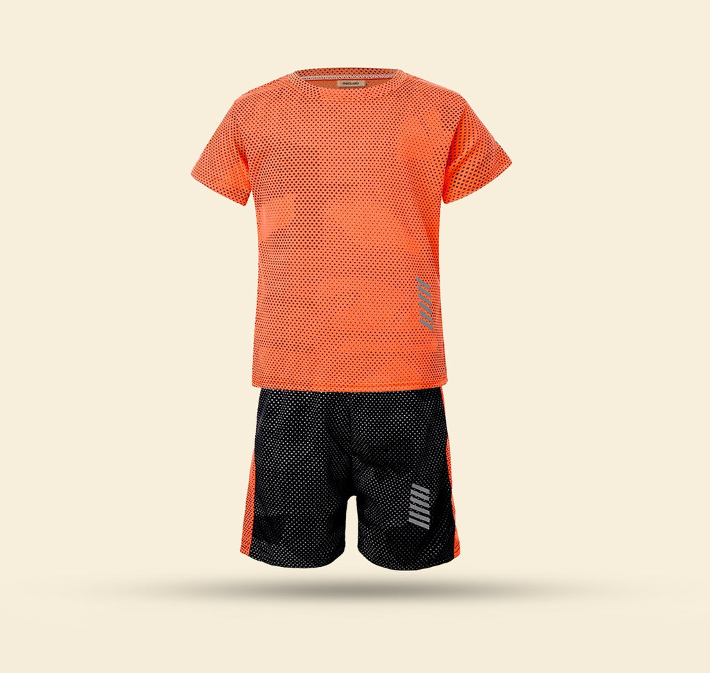 Boys Orange Sportswear Two Piece Sets Sets Orange 1-2 Y