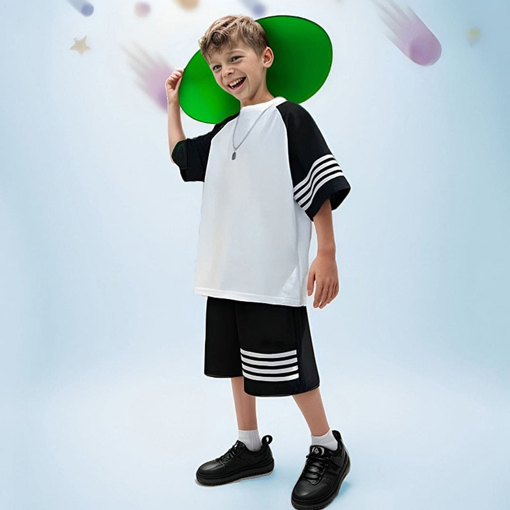 Boys Over Size Sportswear Two Piece Set Sports Sets Black 1-2 Y 