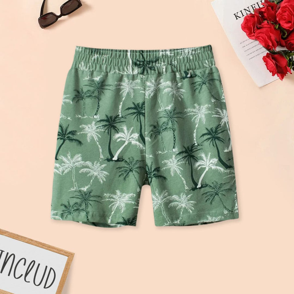 Boys Beach Printed Bermuda Shorts Bermudas Green 1-2 Y 