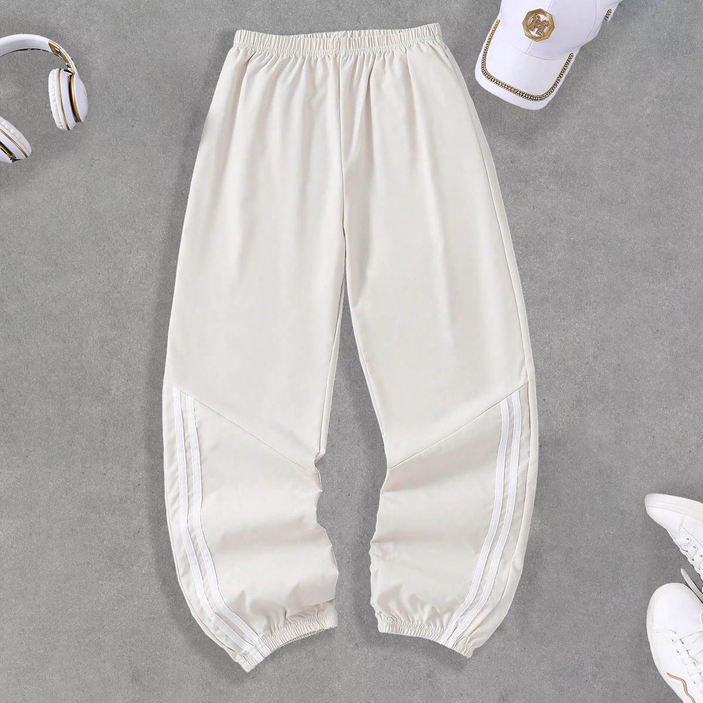 Boys Apricot Side Striped Track Pants Trackpants & Joggers Apricot 7-8 Y