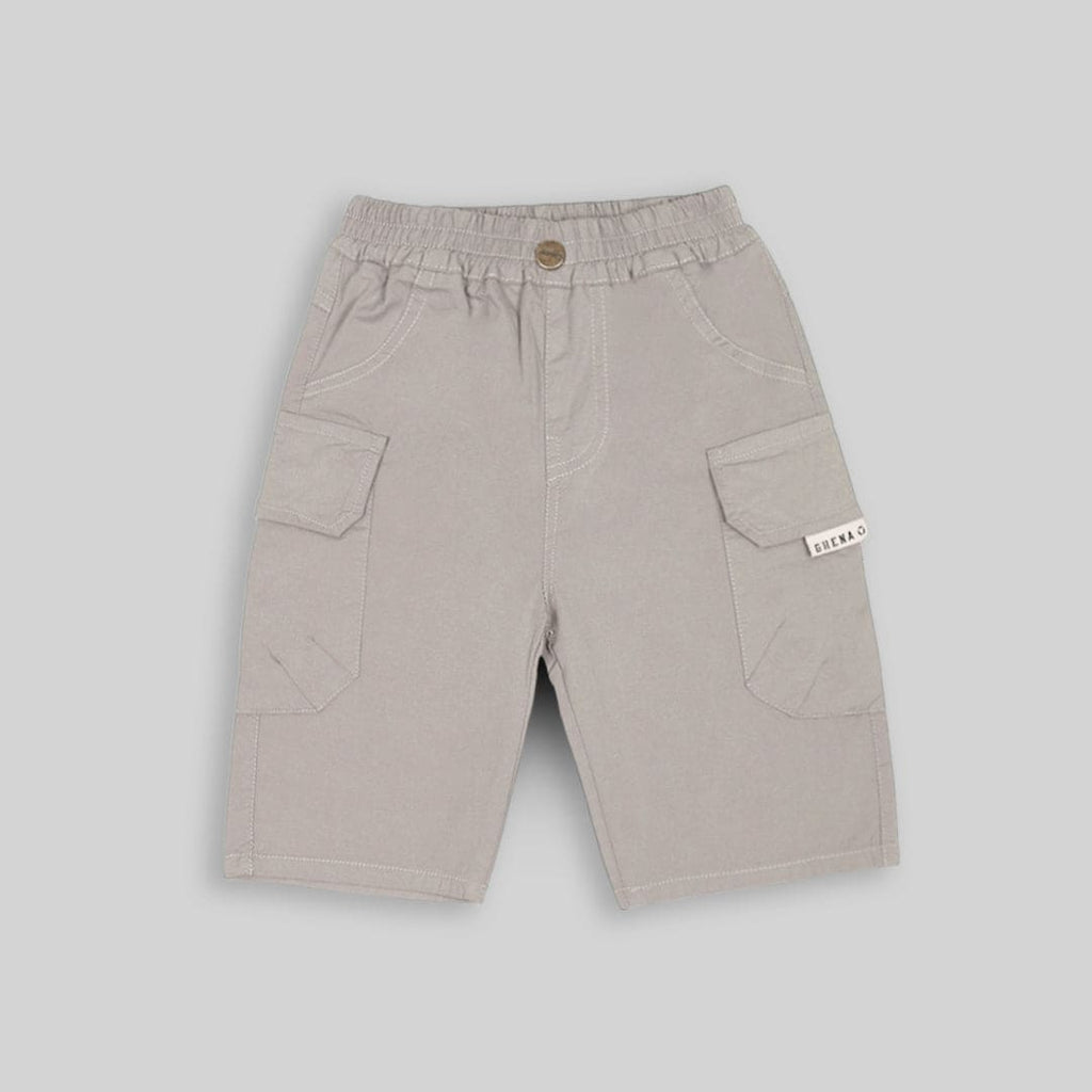 Boys Elasticated Cargo Pocket Shorts Shorts Gray 1-2 Y 