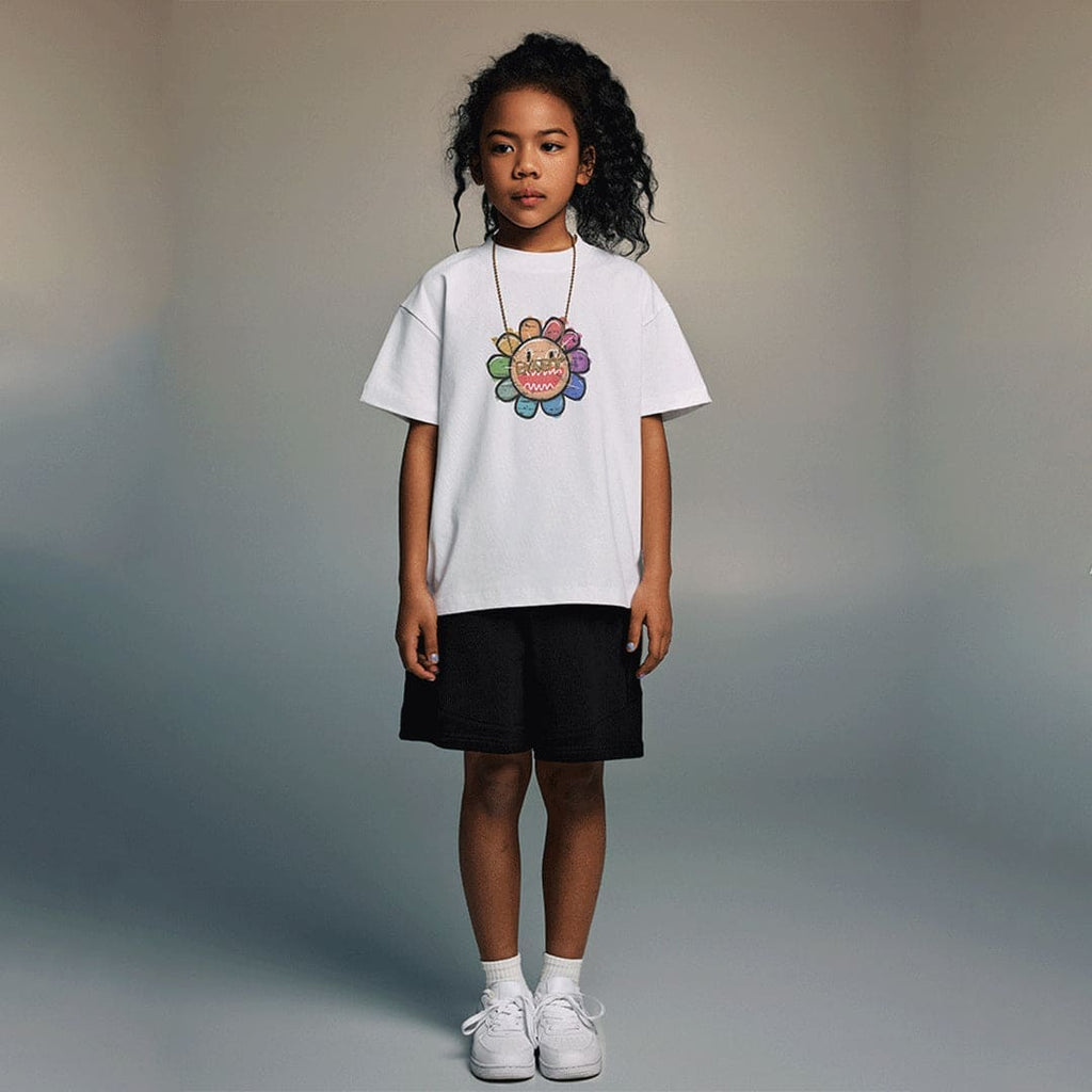 Boys Printed Oversize T-Shirt Tshirts White 2-3 Y 