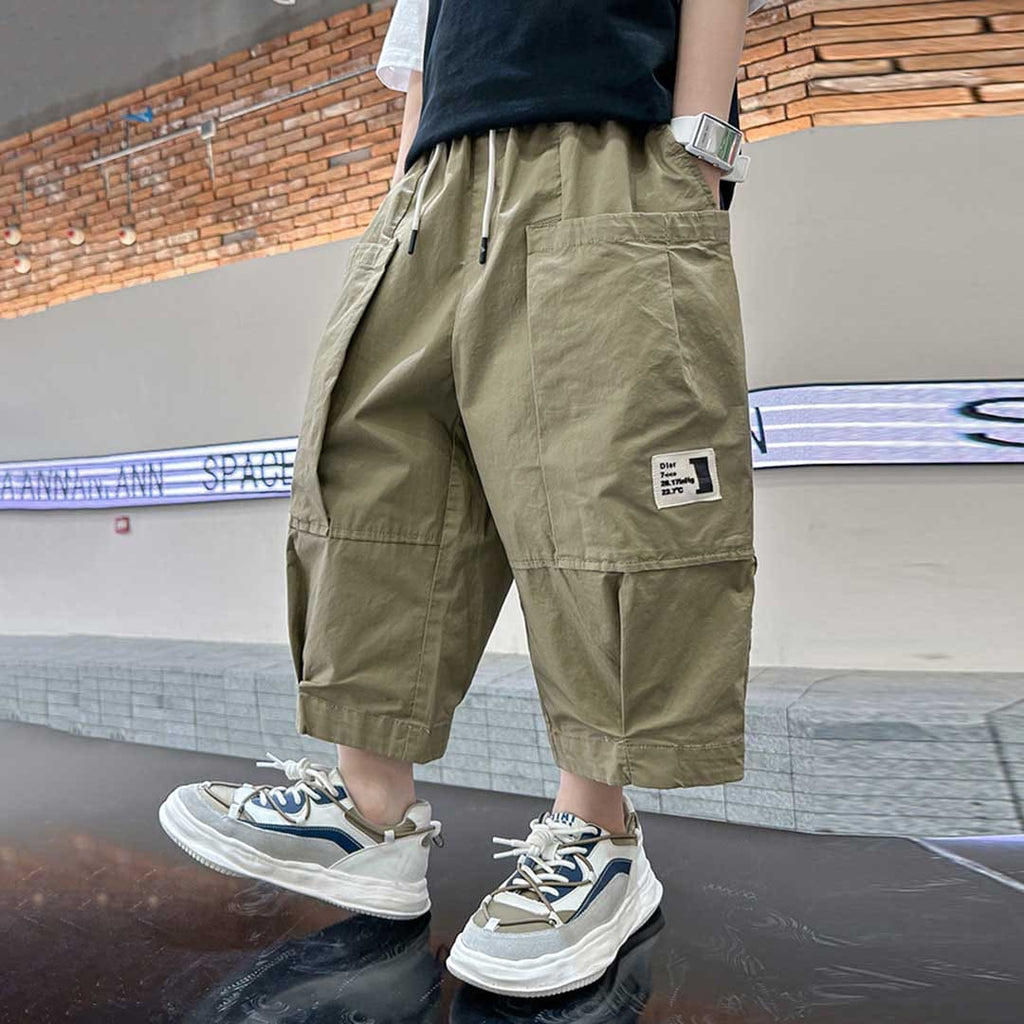 Boys Elasticated Loose Fit Bermuda Bermudas Green 3-4 Y 