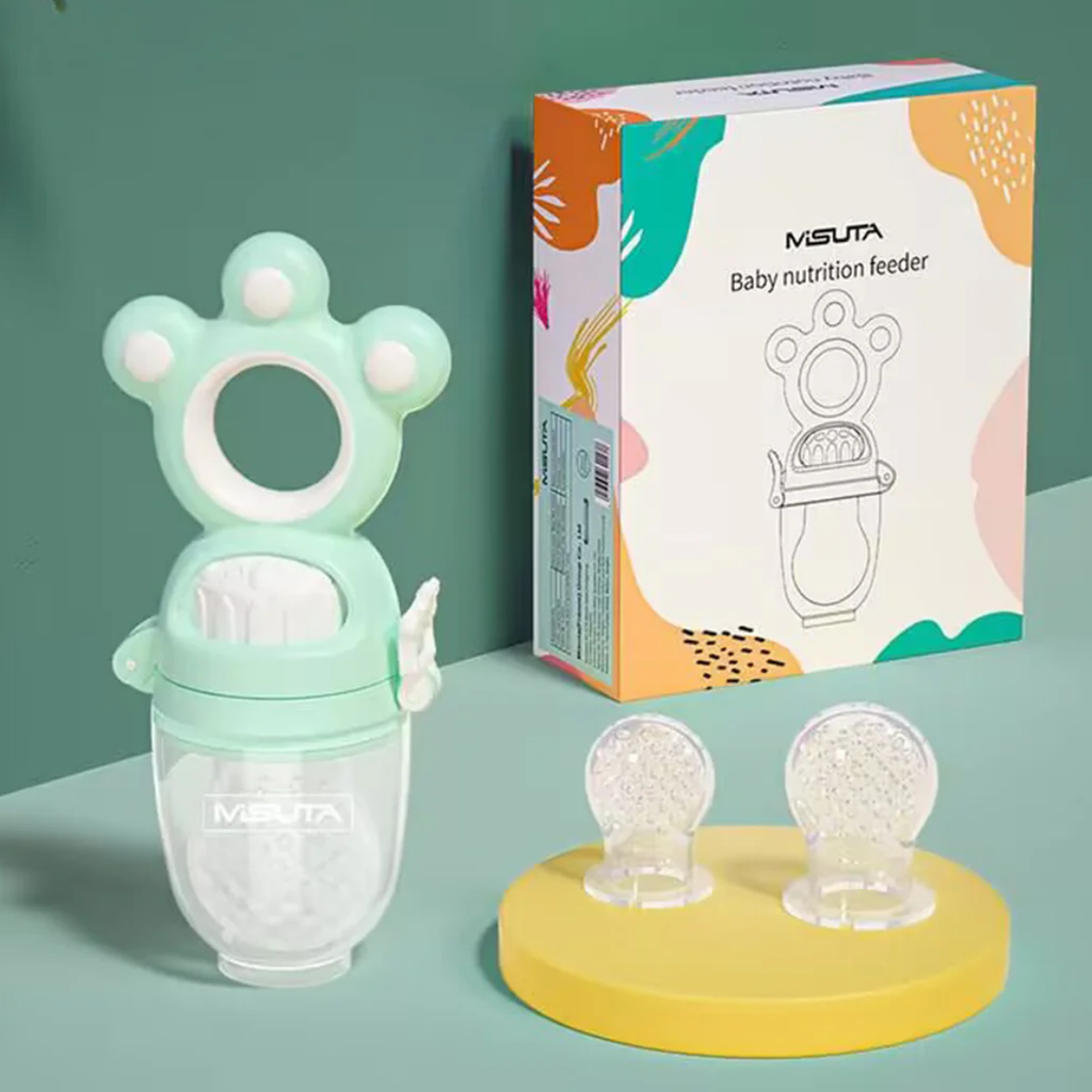 Sea Green Baby Fruit & Vegetable Silicone Teether Stick Trending Accessories Sea Green Onesize