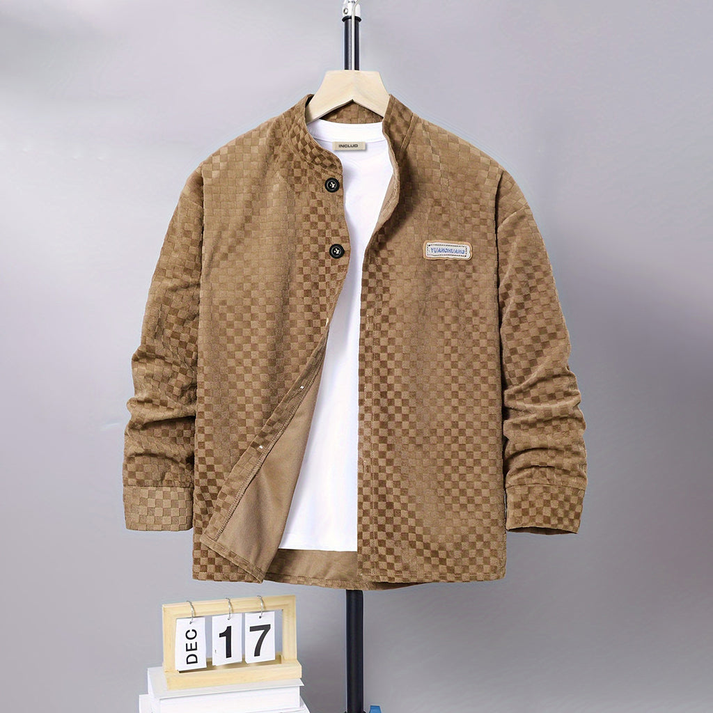 Boys Brown Self-Design Checked Long Sleeves Winter Shirts Shirts Brown 7-8 Y
