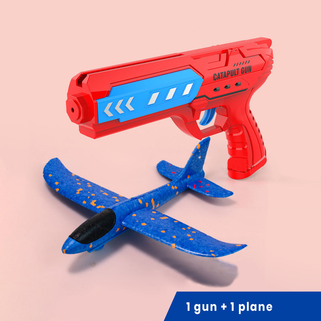 Airplane Launcher Gun With Airplane Trending Accessories Red Onesize