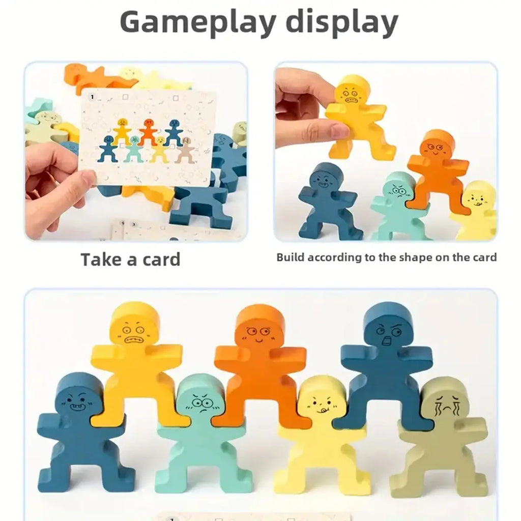 Unisex Multicolor Wooden Stacking Blocks Toy by Includ Trending Accessories Multicolor Onesize