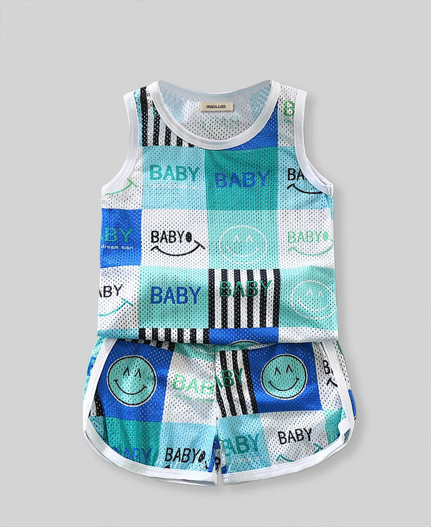 Boys Sleeveless Knitted Two Piece Set Sets Style 4 1-2 Y 