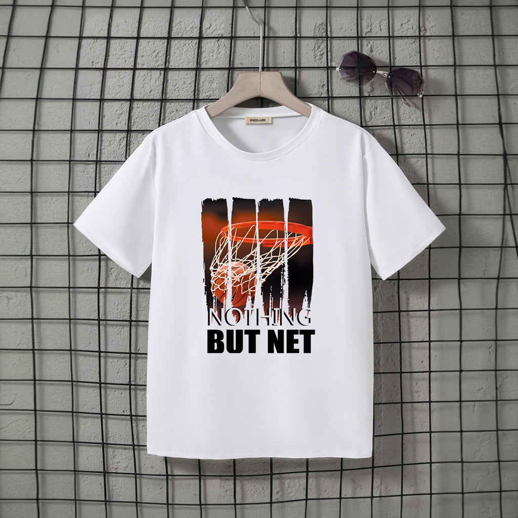 Boys White Typographic Printed Short Sleeves T-Shirt Tshirts White 7-8 Y