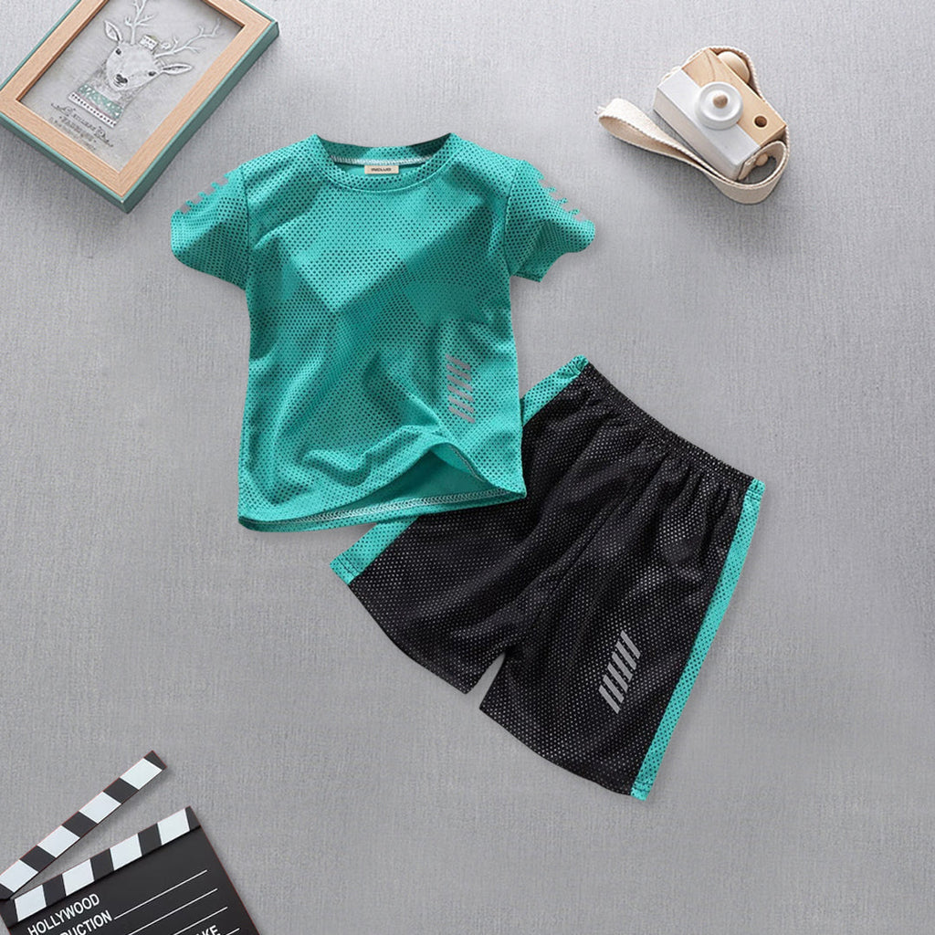 Boys Green Sportswear Two Piece Sets Sets Green 1-2 Y 