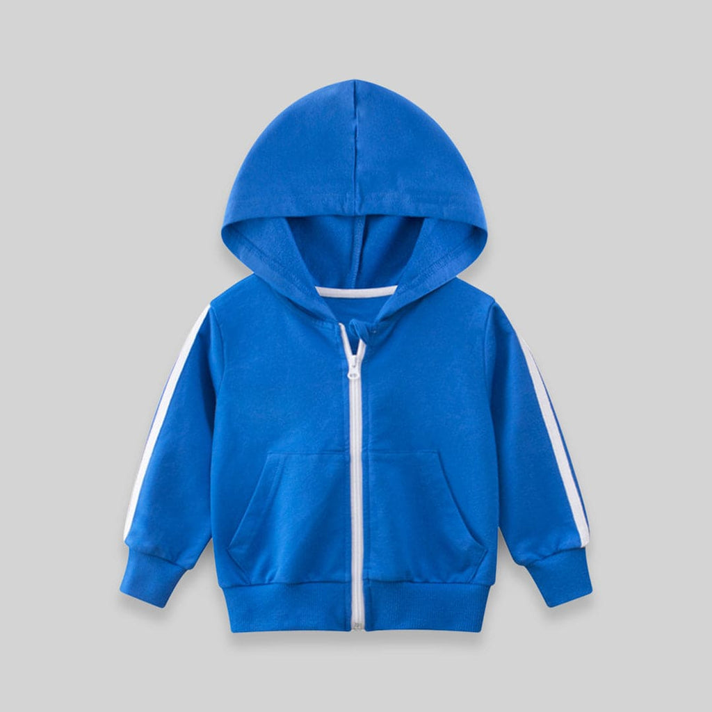 Boys Green Long Sleeves Solid Hooded Sweatshirt Sweatshirts & Hoodies Blue 1-2 Y 