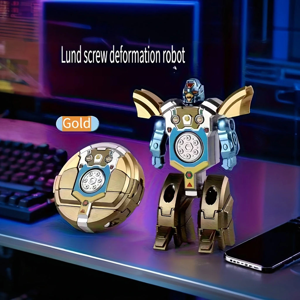 Unisex Multicolor Transforming Gyro Robot Toy Trending Accessories Multicolor Onesize