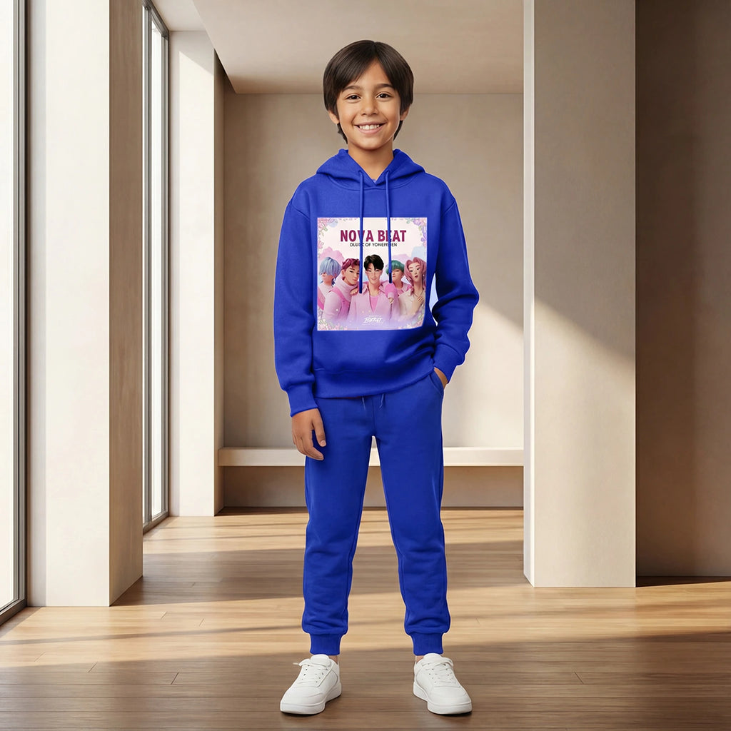 Boys' graphic hoodie and joggers set, winter wear