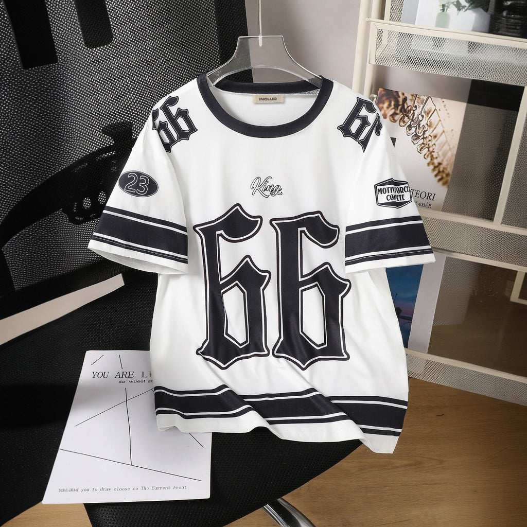 Boys White Alphanumeric Printed Short Sleeves T-Shirt Tshirts White 7-8 Y
