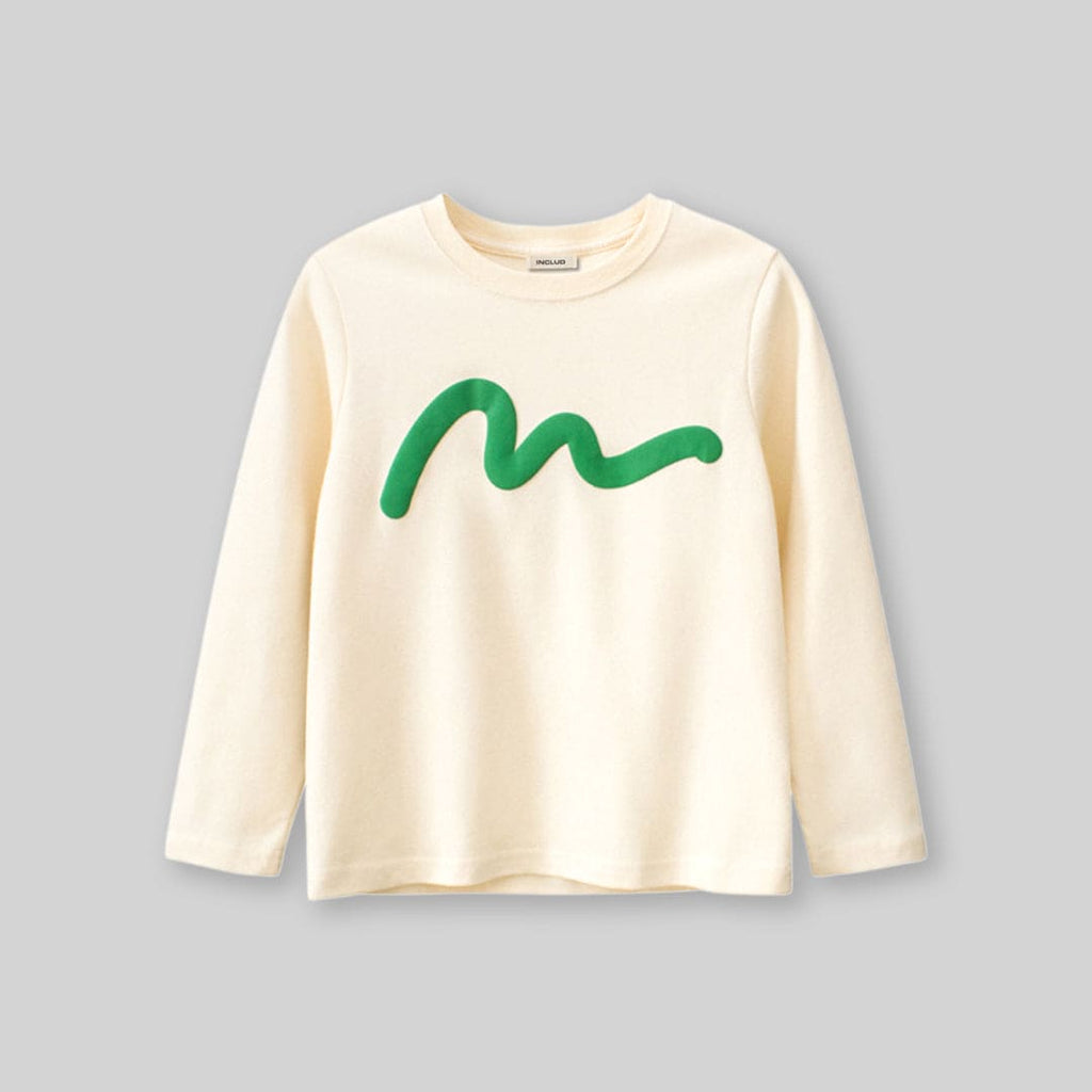 Boys Long Sleeves Typography Print T-Shirt Tshirts Apricot 7-8 Y 