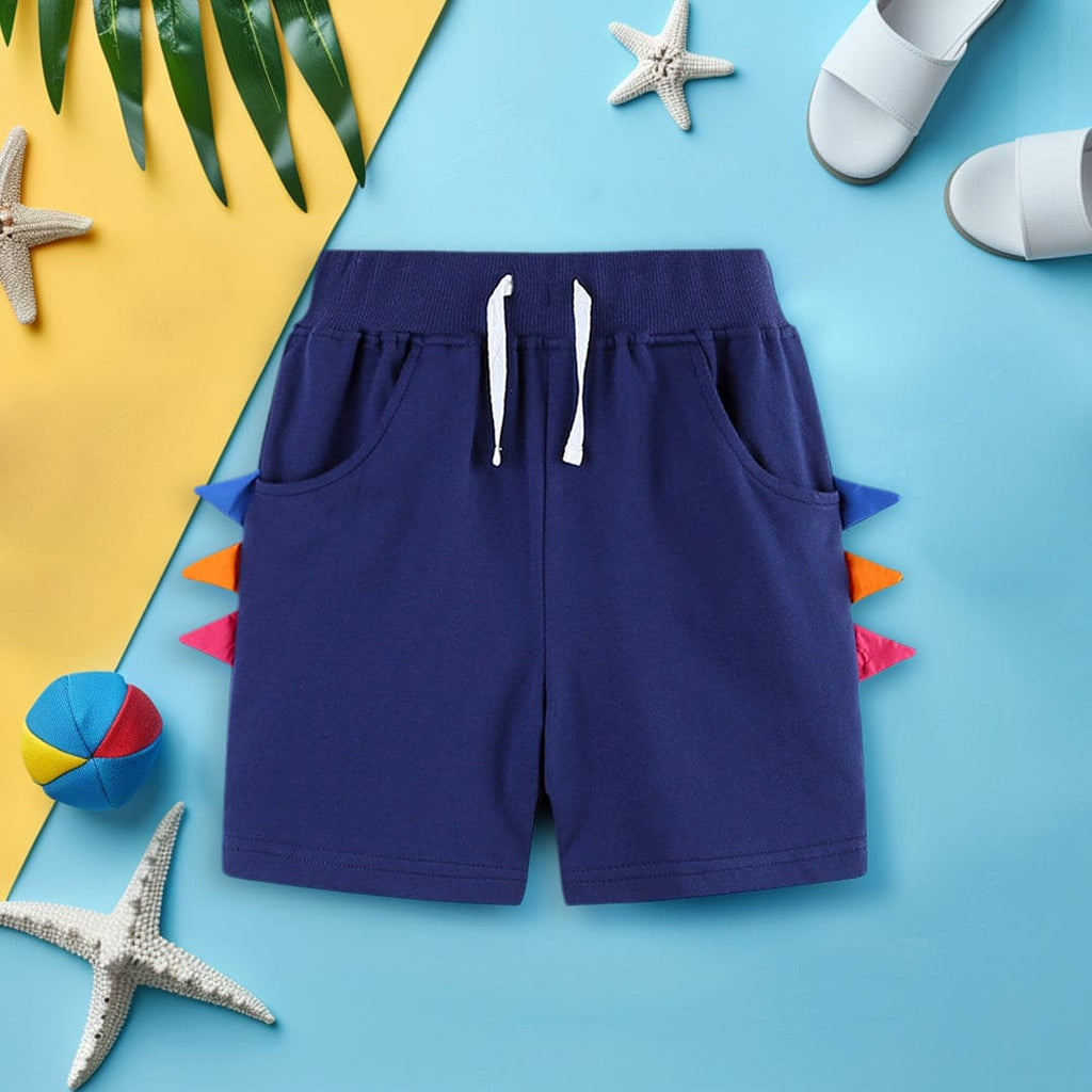 Boys Elasticated Knee Length Shorts Shorts Navy Blue 1-2 Y 