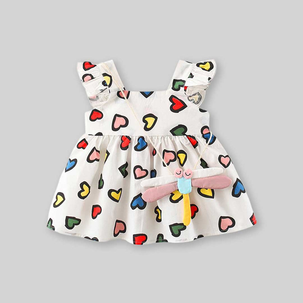 Girls Sleeveless Heart Print Top Tops Black 1-2 Y 