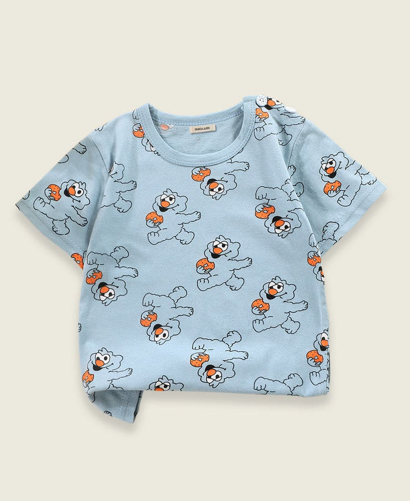 Boys All Over Printed Round Neck T-shirts Tshirts