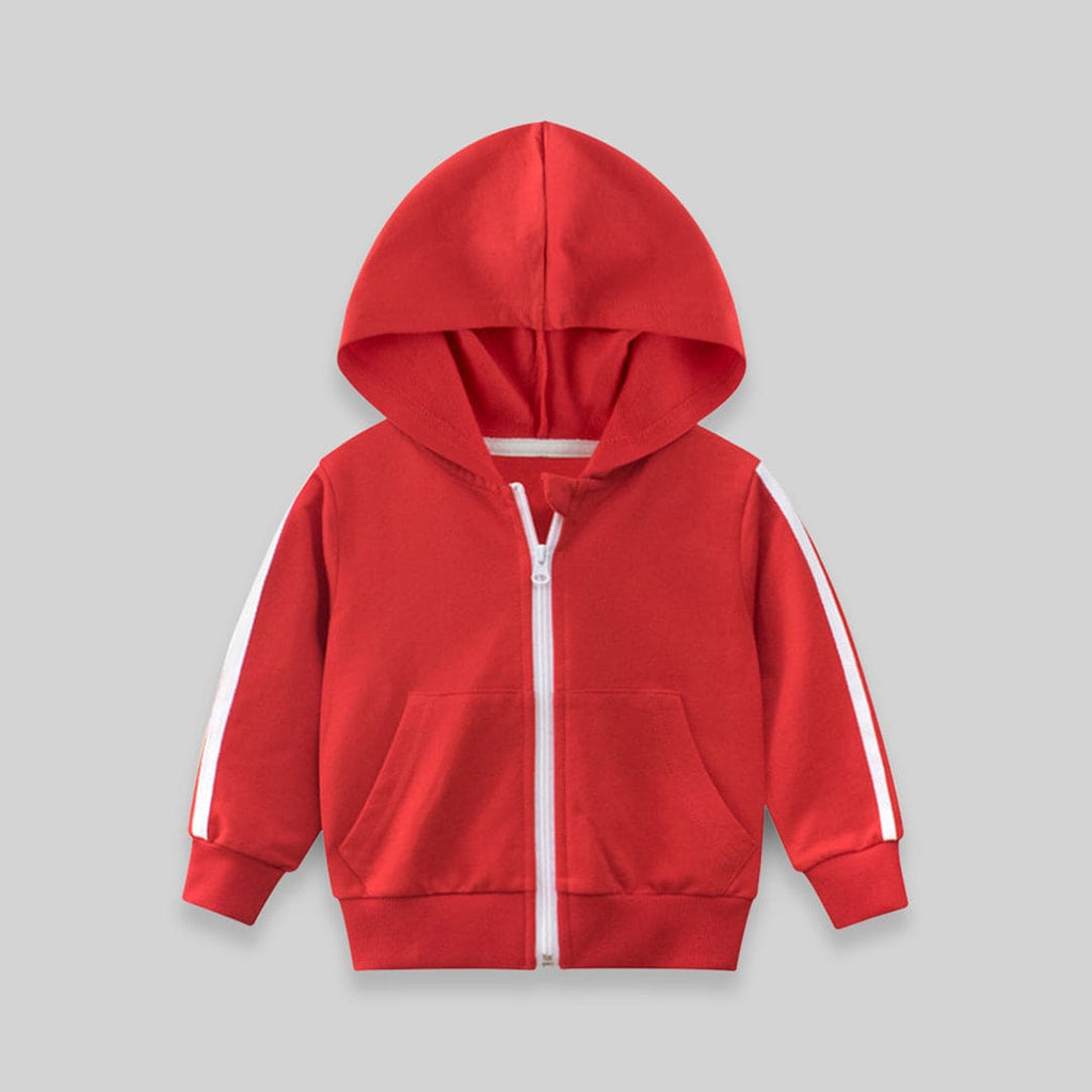 Boys Green Long Sleeves Solid Hooded Sweatshirt Sweatshirts & Hoodies Red 1-2 Y 