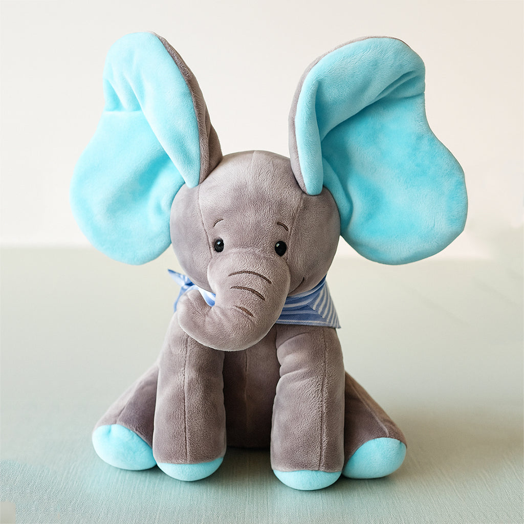 Peek-a-boo Electric Singing Elephant Toy Trending Accessories Blue Onesize