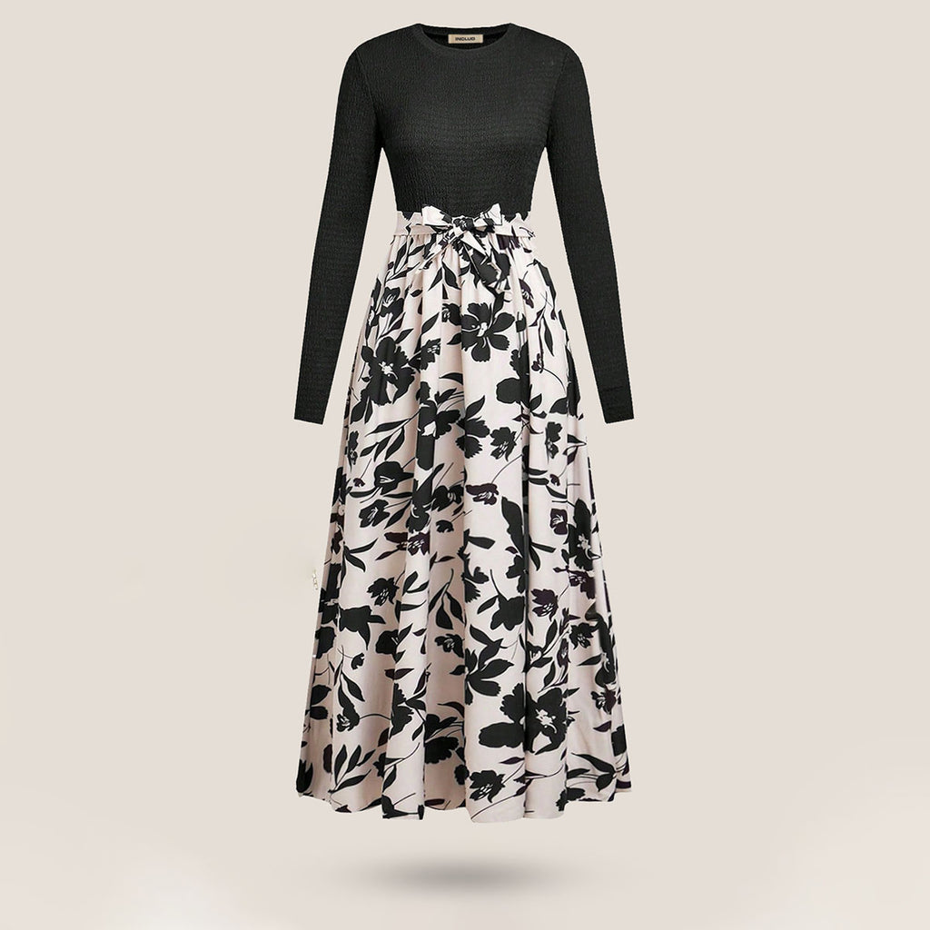 Girls Black Floral Printed Maxi Dress Casual Dresses Black 12-13 Y