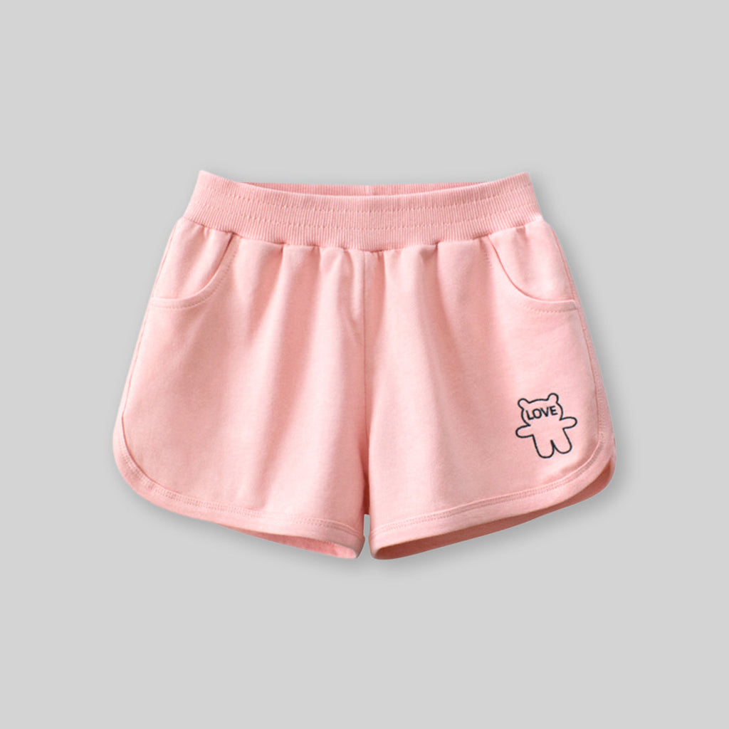 Girls Knitted Shorts Shorts Pink 1-2 Y 