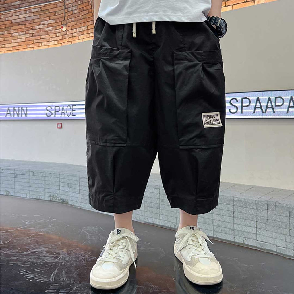 Boys Elasticated Loose Fit Bermuda Bermudas Black 3-4 Y 