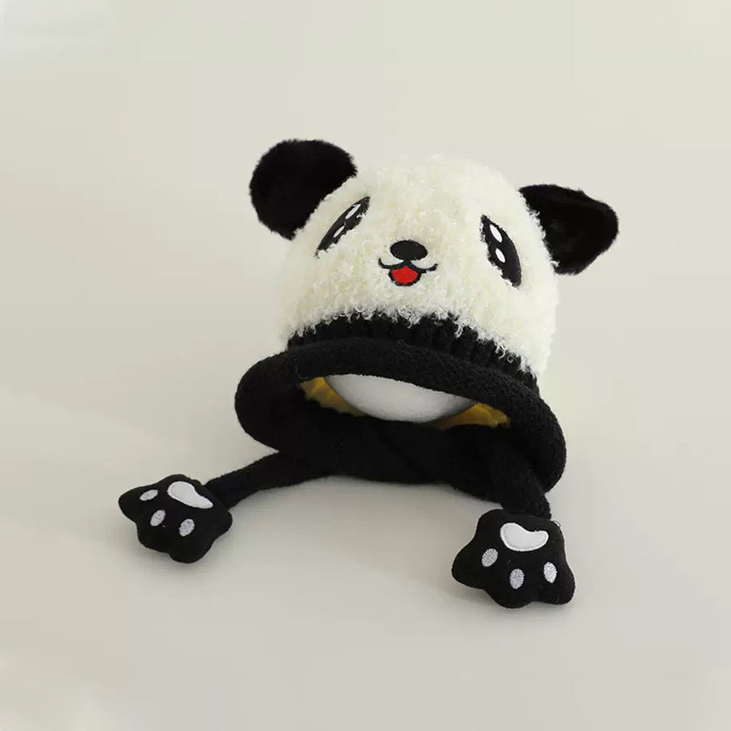 Warm & Animated Embroidered Cap for Kids Trending Accessories Black Onesize