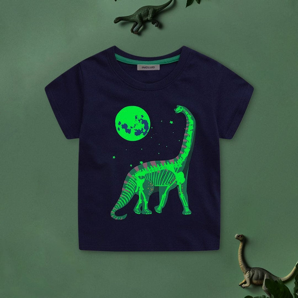 Boys Short Sleeve Graphic Printed T-Shirt Tshirts Navy Blue 1-2 Y 