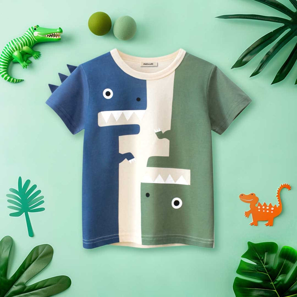 Boys Short Sleeves Graphic T-Shirt Tshirts Apricot 1-2 Y 