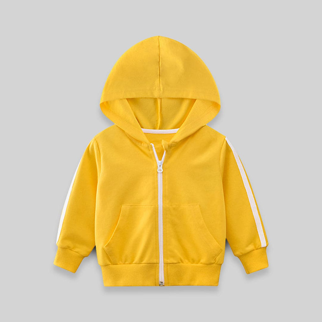 Boys Green Long Sleeves Solid Hooded Sweatshirt Sweatshirts & Hoodies Yellow 1-2 Y 