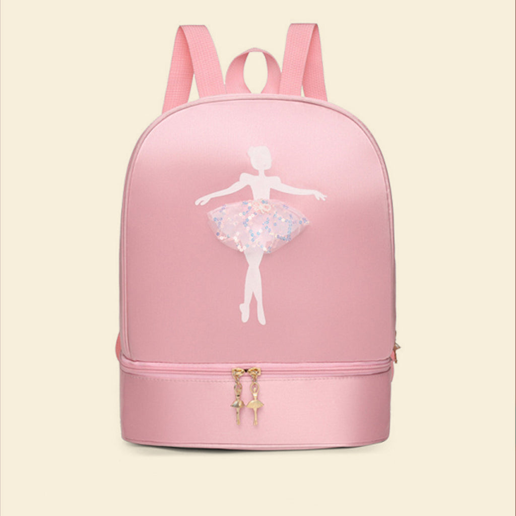 Girls Pink Ballet Motif School Bagpack Trending Accessories Pink Onesize