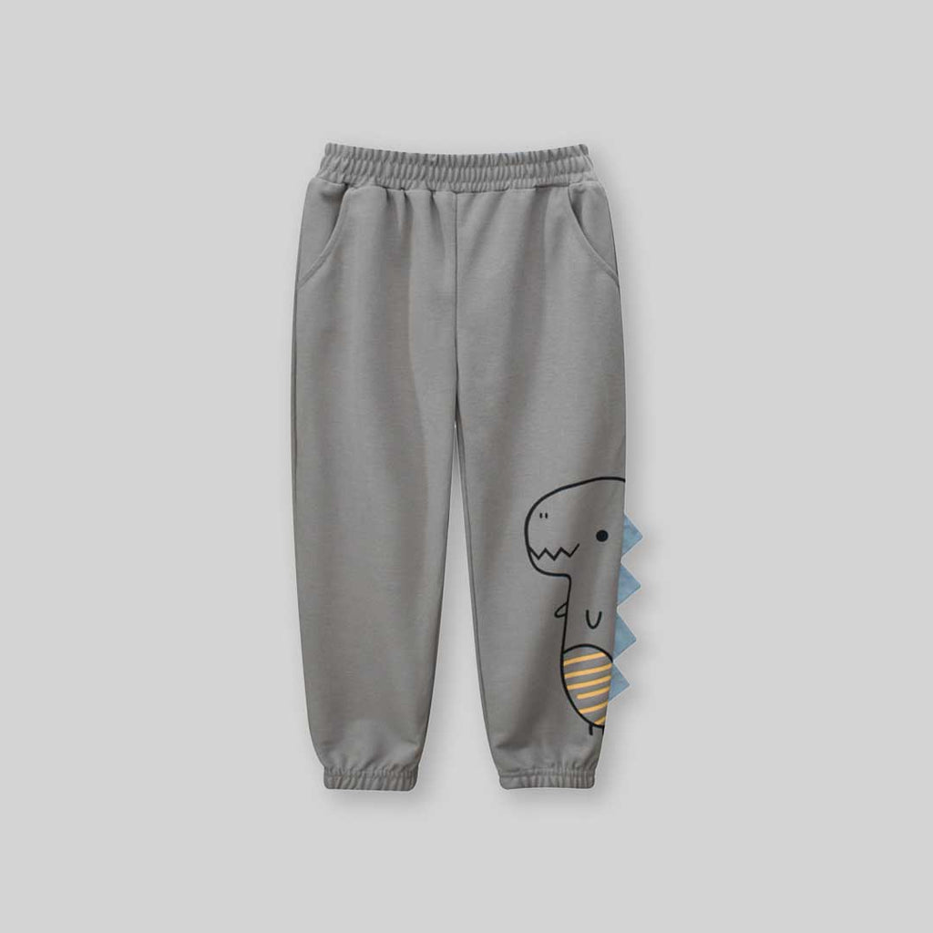 Boys Graphic Elasticated Trouser Joggers Grey 1-2 Y 