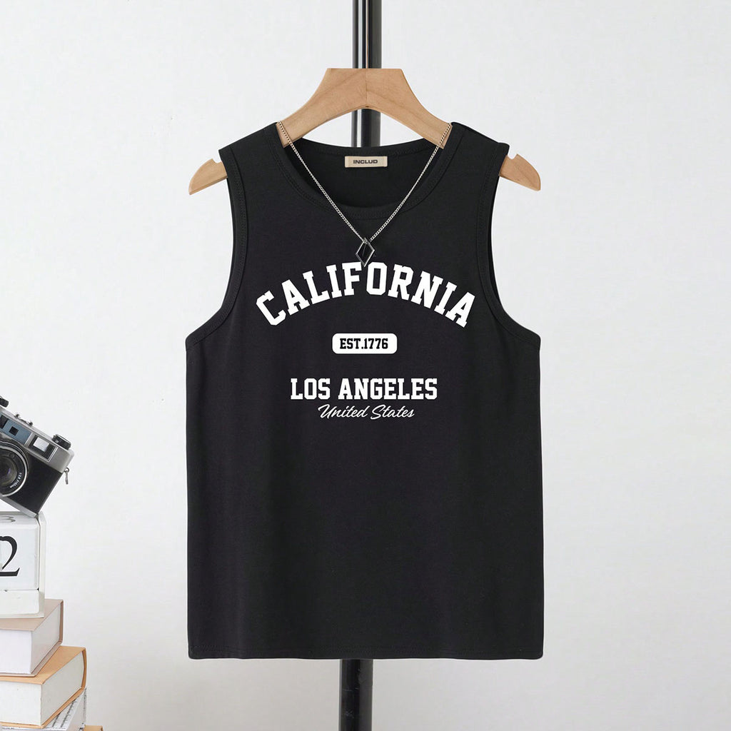 Boys Black Typographic Printed Vest Vests Black 12-13 Y